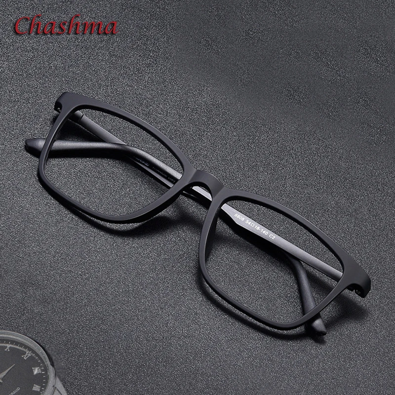 Women Square Big Circle Frame Men TR90 Frame Titanium Temple Optical Eyewear Light Weight Anti Blue Ray Prescription Glasses