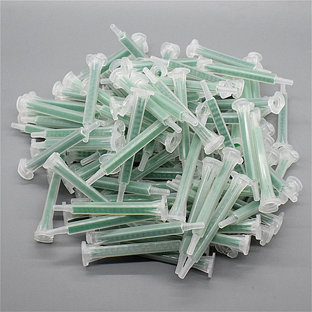 50pcs Glues Mixing Tube Epoxy Adhesives AB Glue Applicator Static Mixer Plastic Cartridge Mixing Nozzles 83mm for 50ml AB Glues