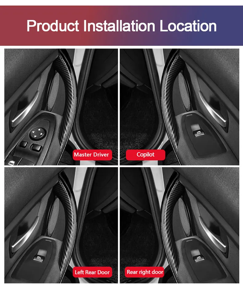 Innentürgriff links und rechts hinten und vorne, Innenverkleidung für BMW 3er 4er M3 M4 F30 F31 F32 F33 F34 F36 F80 F82 F83 – Detail 12