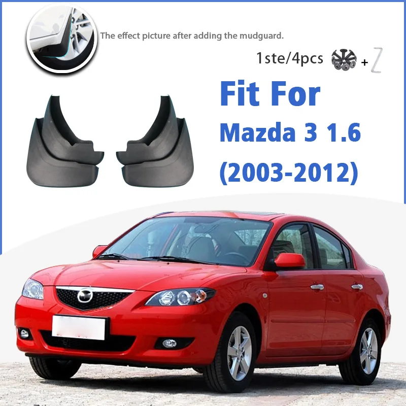 

Брызговик для Mazda 3 2003-2012 1,6 спереди и сзади 4 шт. Брызговики автомобильные аксессуары Auto Styline брызговик крыло брызговик