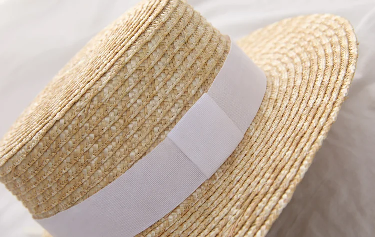 Simple Summer Women Wide Brim Straw Hat Fashion Chapeau Paille Lady Sun Hats Boater Wheat Panama Beach Hats Chapeu Feminino Caps