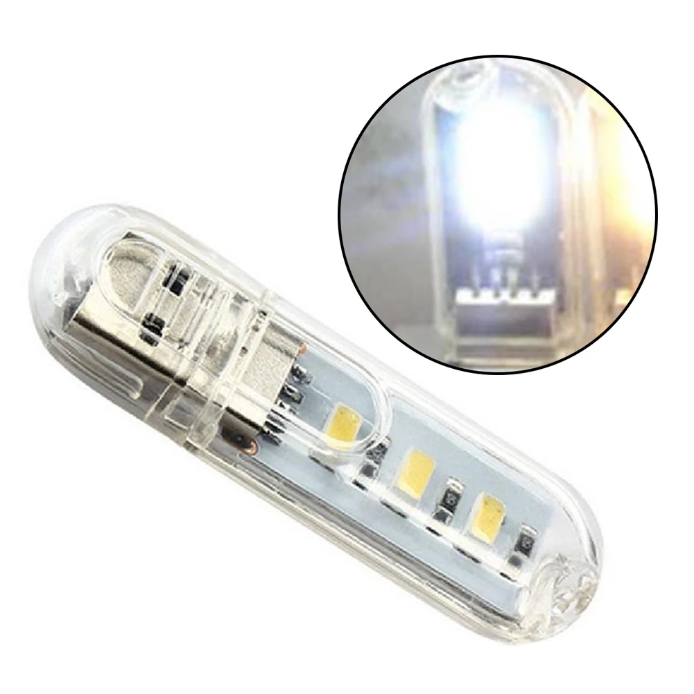 USB LED 책 조명 3LED 전구 5V 전원 입력 흰색 5000K 따뜻한 흰색 3000K USB 야간 조명