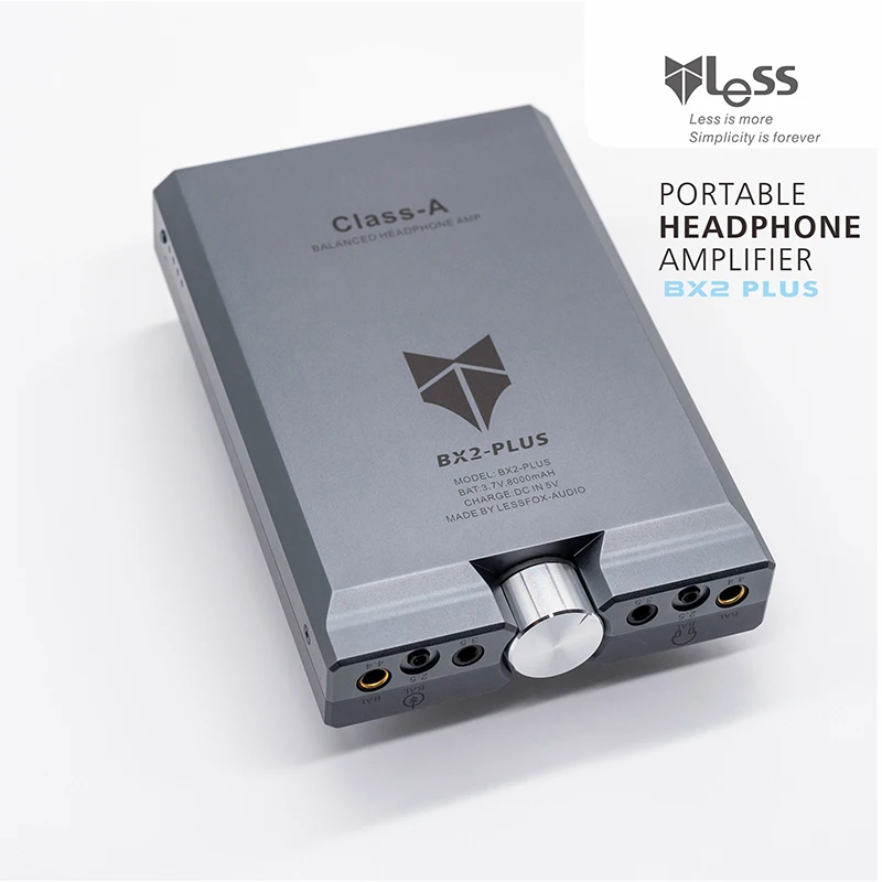 1 PCS Portable Headphone Amplifier Less BX2 PLUS Full Balance HI END AMP Dual Channel Earphone Amplifier With Case Optional