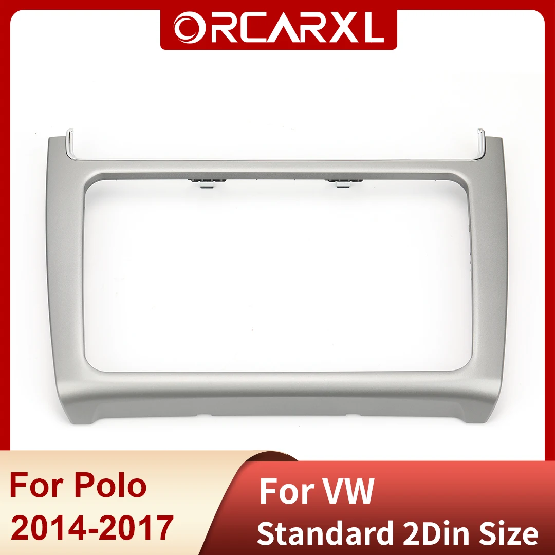 

2 din MIB Radio Piano black Car refitting DVD frame DVD panel Dash Kit Fascia Radio Frame Audio frame For VW POLO 2014-2015