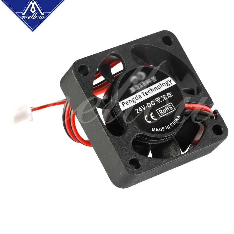 Łagodny 1 szt. Podwójne łożysko kulkowe 4010 wentylator do drukarki 3D 12 V/24 V mała wytłaczarka chłodząca Hotend specjalna konstrukcja 2-przewodowa — zdjęcie produktu 3