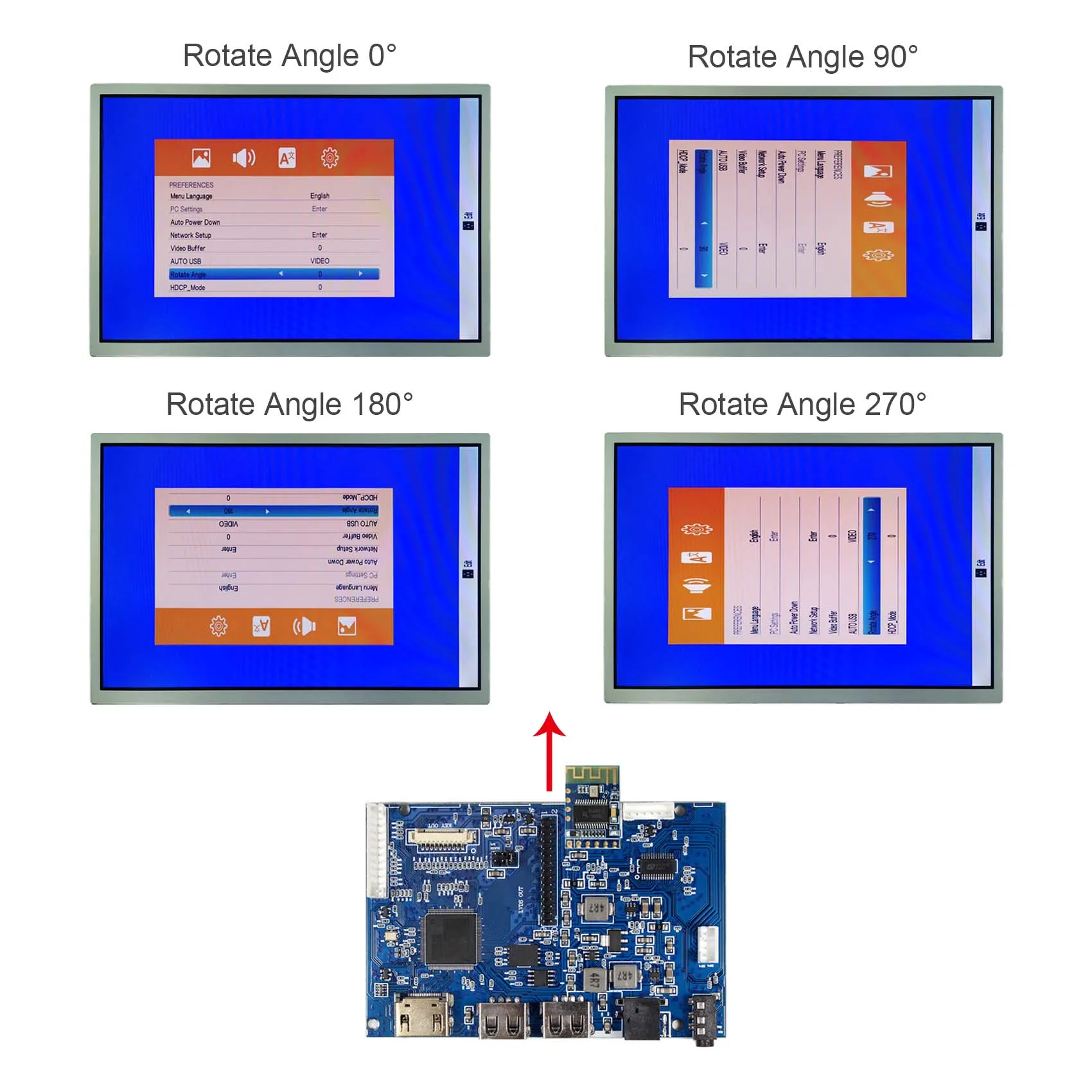 18.4 "CLAA184FP01 1920X1080 Lcd-scherm Met HD-MI Usb Android Lcd Controller Board