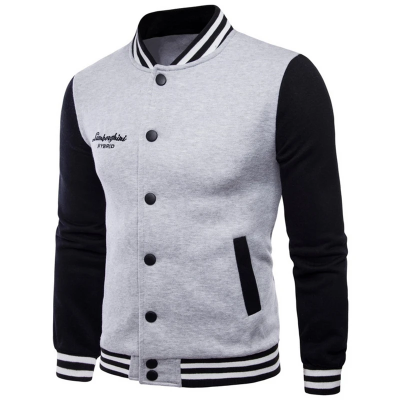 Men's Clothing Jacket Trend Handsome Simplicity Baseball Uniform  All-Match Fashion Autumn Color Matching Loose Streewear Casual