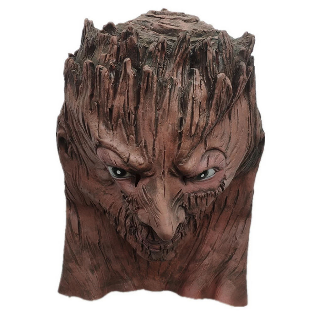 Brown groot máscara de halloween árvore monstro carnaval bola festa adereços adulto cosplay traje cabeça cheia capacete horror látex máscaras