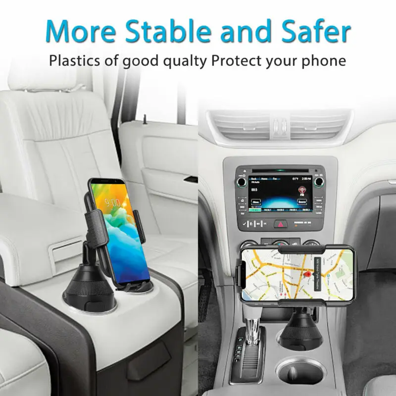 360 °   Portavasos ajustable para coche, soporte Universal para teléfonos móviles, soporte GPS, accesorios interiores, soporte para bebidas para Iphone y Android