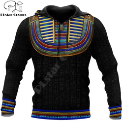 Ancient Egypt Pharaoh 3D full Printing Men Autumn Hoodie Unisex Hooded sweatshirt Streetwear Casual zipper hoodies DK338