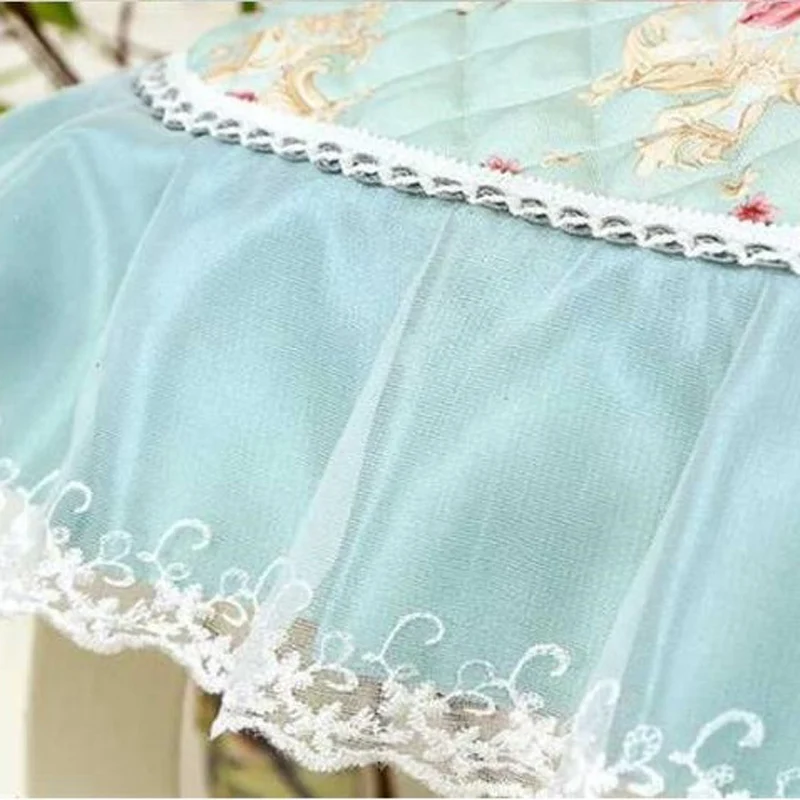 Thickened Chair Cushion Student Office Stool Cushion With Lace Pastoral Dining Chair Seat Cushions Pad Four Seasons Buttocks Mat