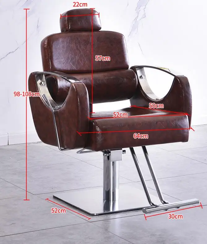 Barber chair for hair salons can be tilted, lifted and rotated, hairdressing salon hair cutting chair recliner