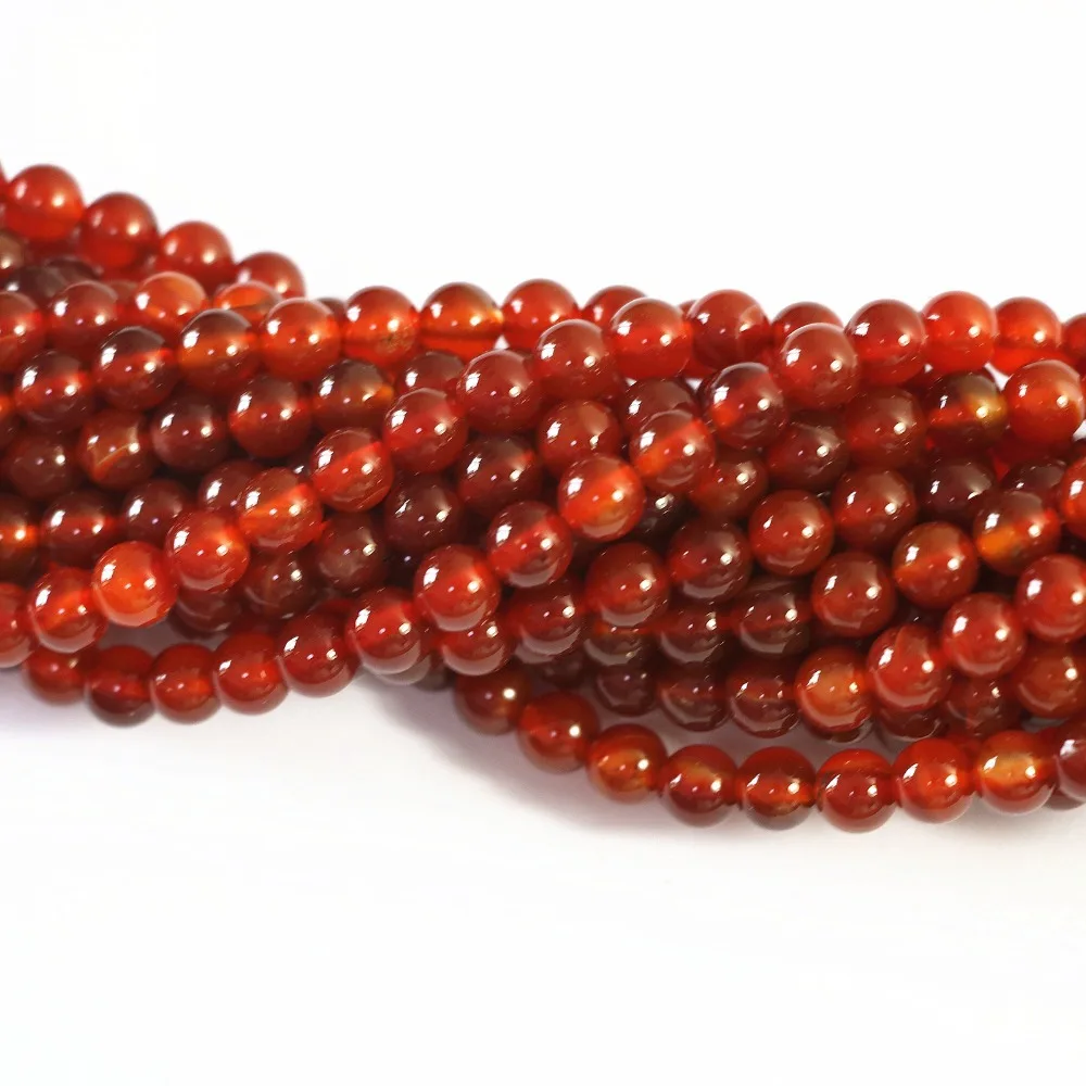 Top Quality Natural Red carnelian onyx agat Stone 6mm 8mm 10mm 12mm Round Beads Weddings Party Gifts Diy Jewelry 15inch A40