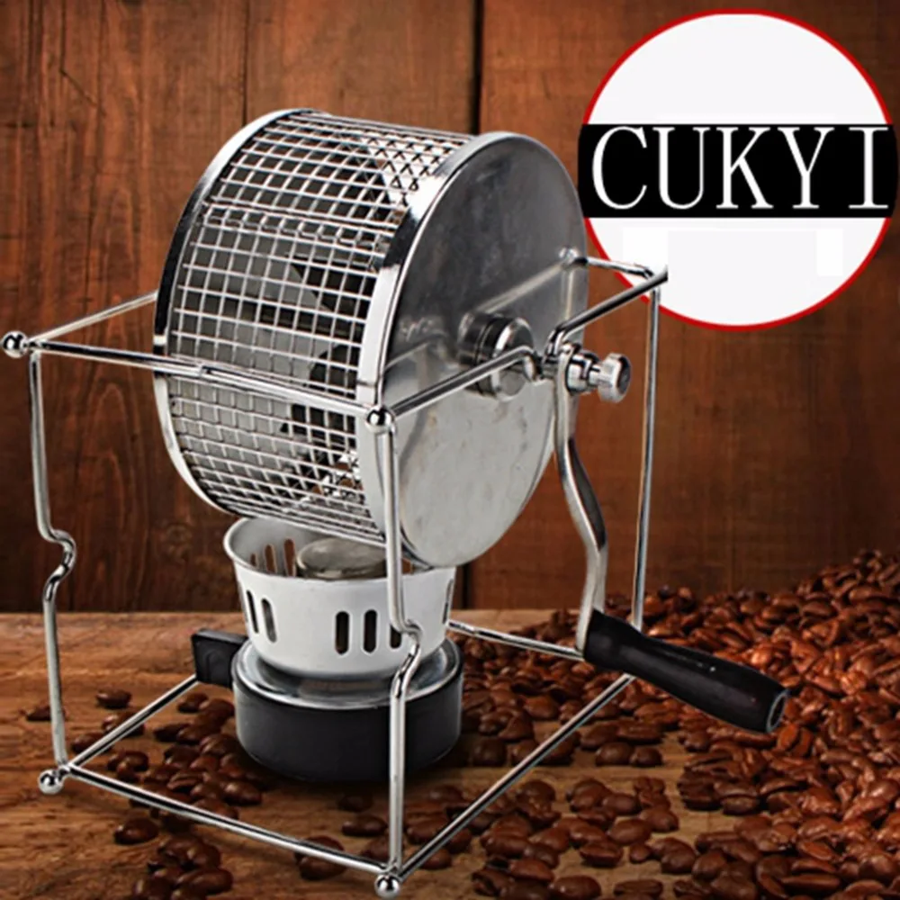 CUKYI In Acciaio Inox Handuse chicco di Caffè torrefazione di Caffè Espresso chicco di caffè Torrefazione con un bruciatore macchina funzionamento Facile