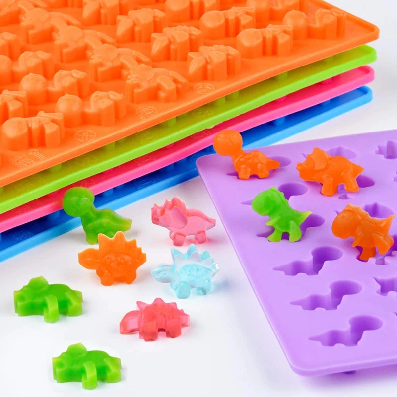 

48 Cute Little Dinosaur Silicone Mold Chocolate Mold Ice Tray Mold Soft Candy Mold DIY Kitchen Cake Tool Pastry Molds Christmas