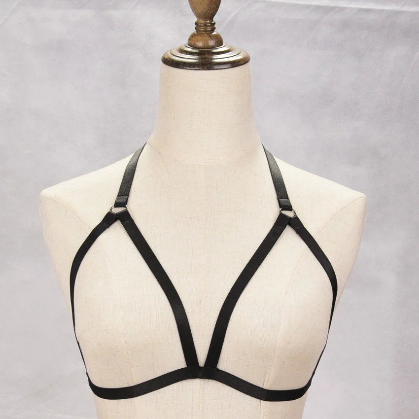 BONDAGE STRAPPY Harness Body Cage Women Sexy Lingerie Fetish Crop Tops Bra Harajuku Gothic Rave Festival Bralette Body Harness