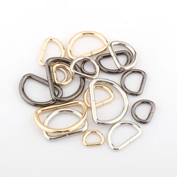 D buckle garment decoration buckle zinc alloy half round buckle bag accessories D-shaped ring plating webbing buckle