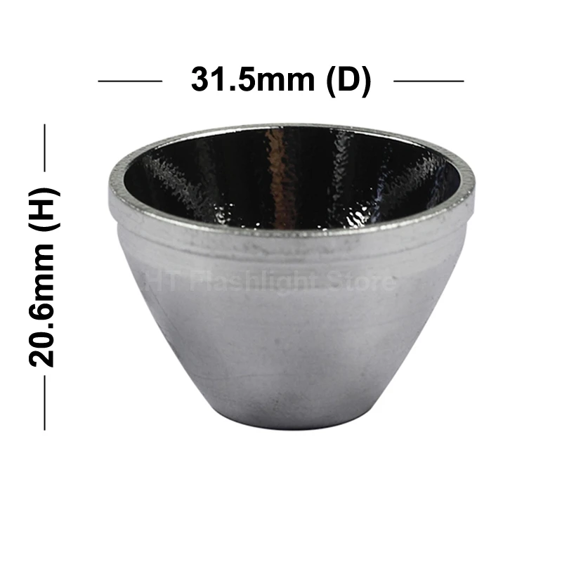 31.5 millimetri (D) x 20.6 millimetri (H) OP Riflettore In Alluminio (1 pc)