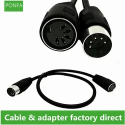 Din 5pin kabel przedłużacz MIDI MIDI 5-Pin DIN Audio męski na żeński o MIDIAT kabel Adapter dla klawiatura MIDI 0.5M 1.5M 3M