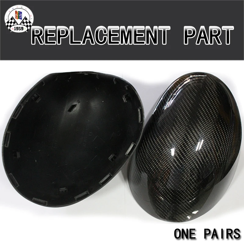 Brand New Black Real Carbon Fiber Style Replacement Side Mirror Cover  For mini cooper f56 f55 F60 F54 F57(2 Pcs/Set)