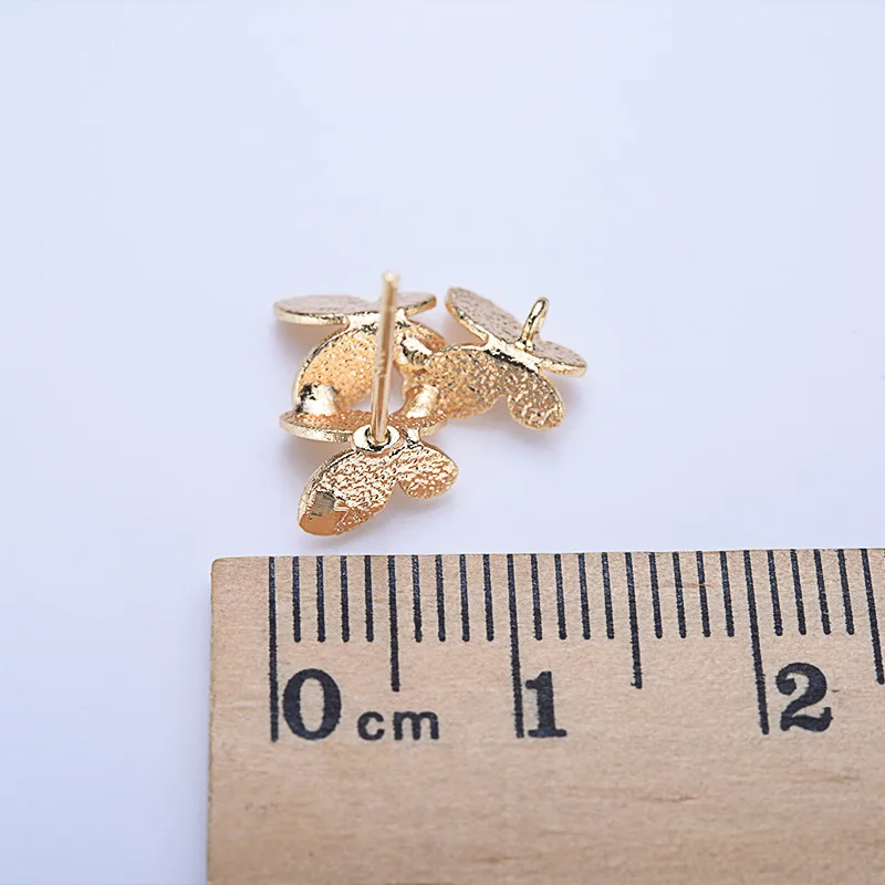 6pcs Butterfly Earring Base Charm High Quatily Ear Pins  Connector Pendant Findings DIY Jewelry Making