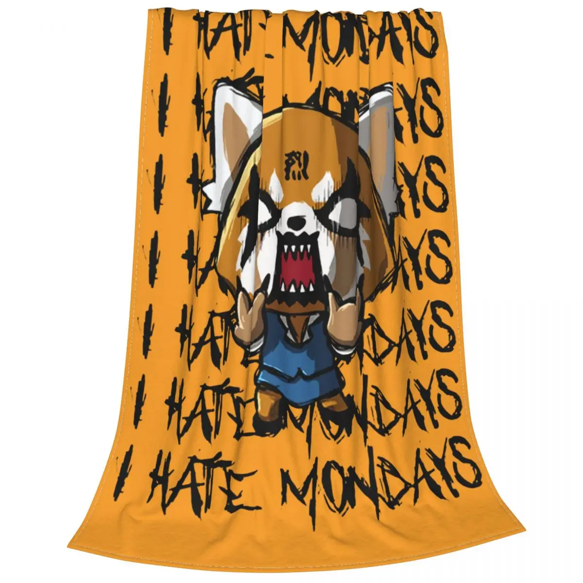 

Aggretsuko Aggressive Retsuko I Hate Monday Blankets Flannel Textile Multi-function Throw Blankets for Bedding Travel Bedspread