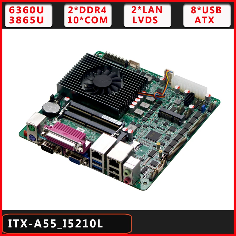 

3865U I5-6360U DDR4 Dual LAN 10 RS232 COM ATX Mini Itx Motherboard Linux