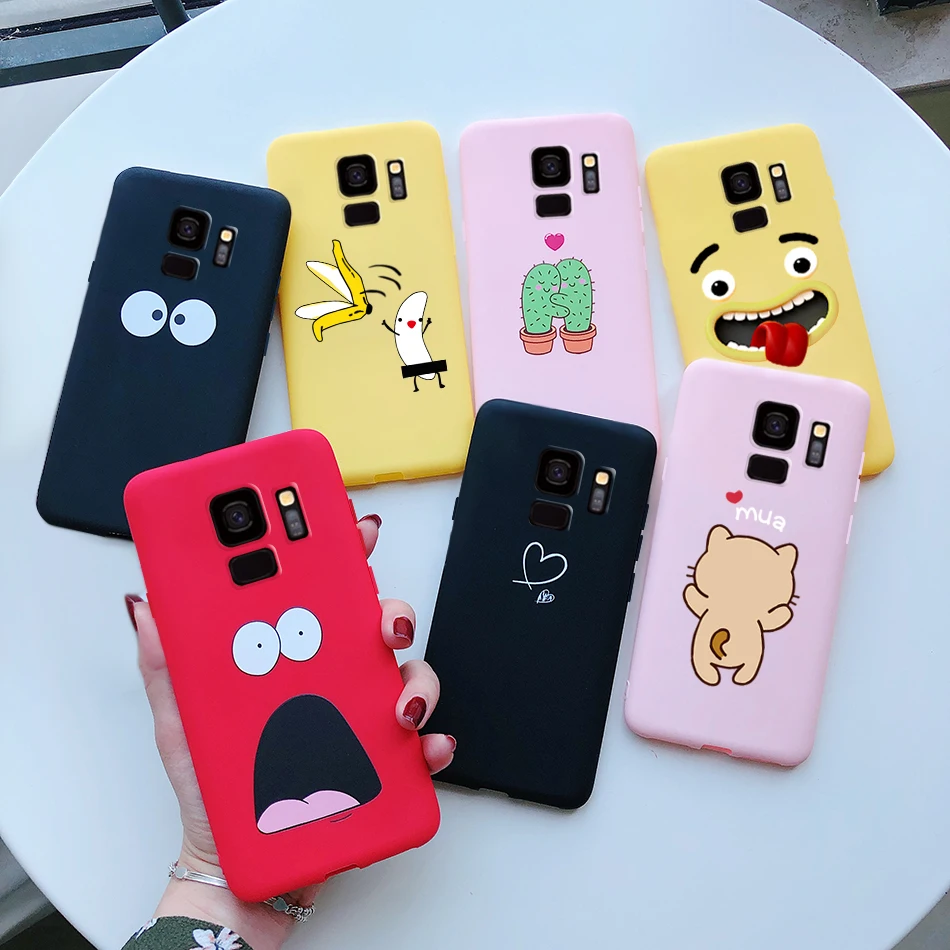 For Cover Samsung S9 S 9 Plus Case Soft Silicone Cute Bumper Protector Fundas on Samsung Galaxy S9 Plus S9 Phone Case Back Cover