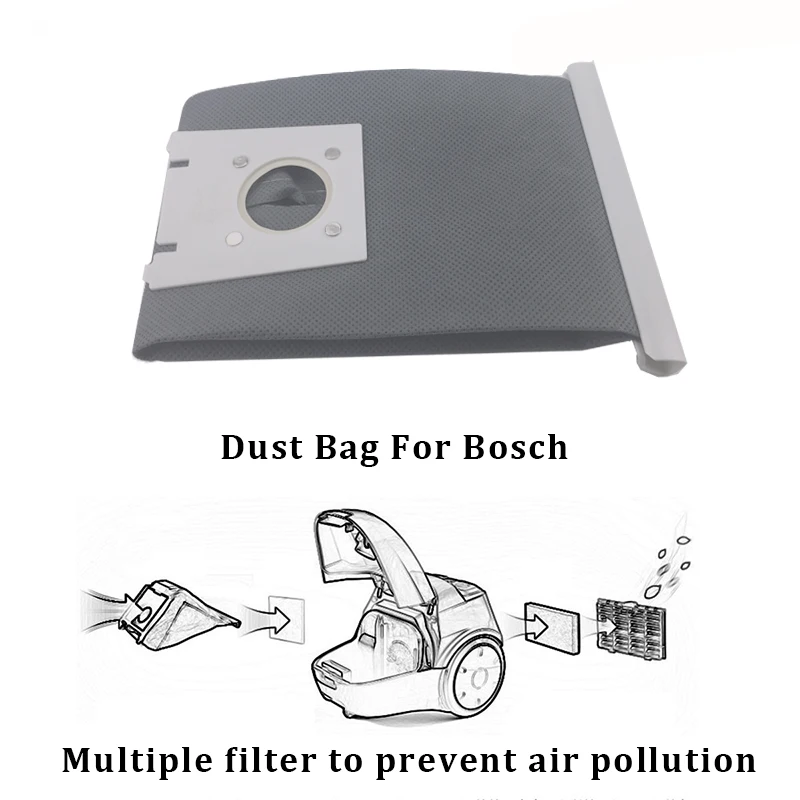 1PC Washable Vacuum Cleaner Bag Type G Cloth Dust Bags For Bosch For SIEMENS BSG6 BSG7 BSGL 3126GB 30 Vacuum Cleaneer Spare Part