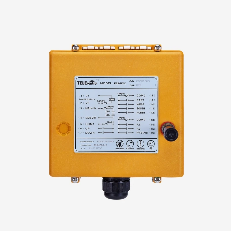 Teleconcontrol de 8 Botones de una sola velocidad, sistema de control remoto industrial inalámbrico, F23-A ++