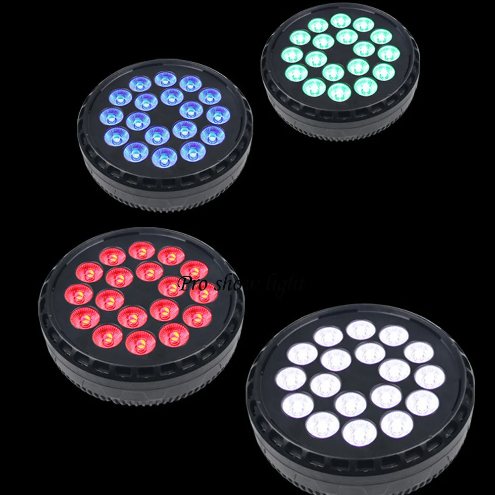 Flat LED Par RGBW DJ Lighting Effect DMX/Remote Control LED Par Light Par LED 18LEDS Dimming Strobe Light For Christmas Wedding