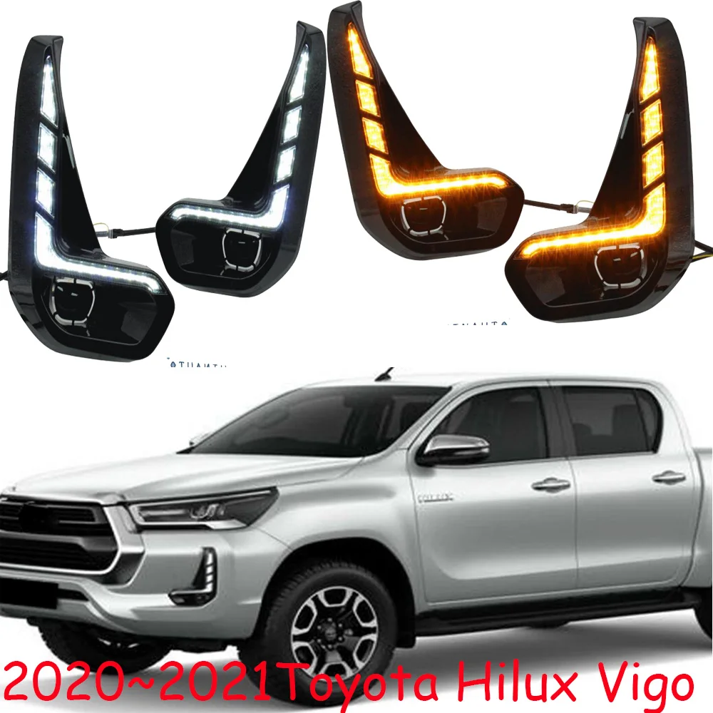 

car bumper headlight Hilux vigo daytime light 2020~2021Y DRL car accessories LED headlamp for Hilux vigo fog light