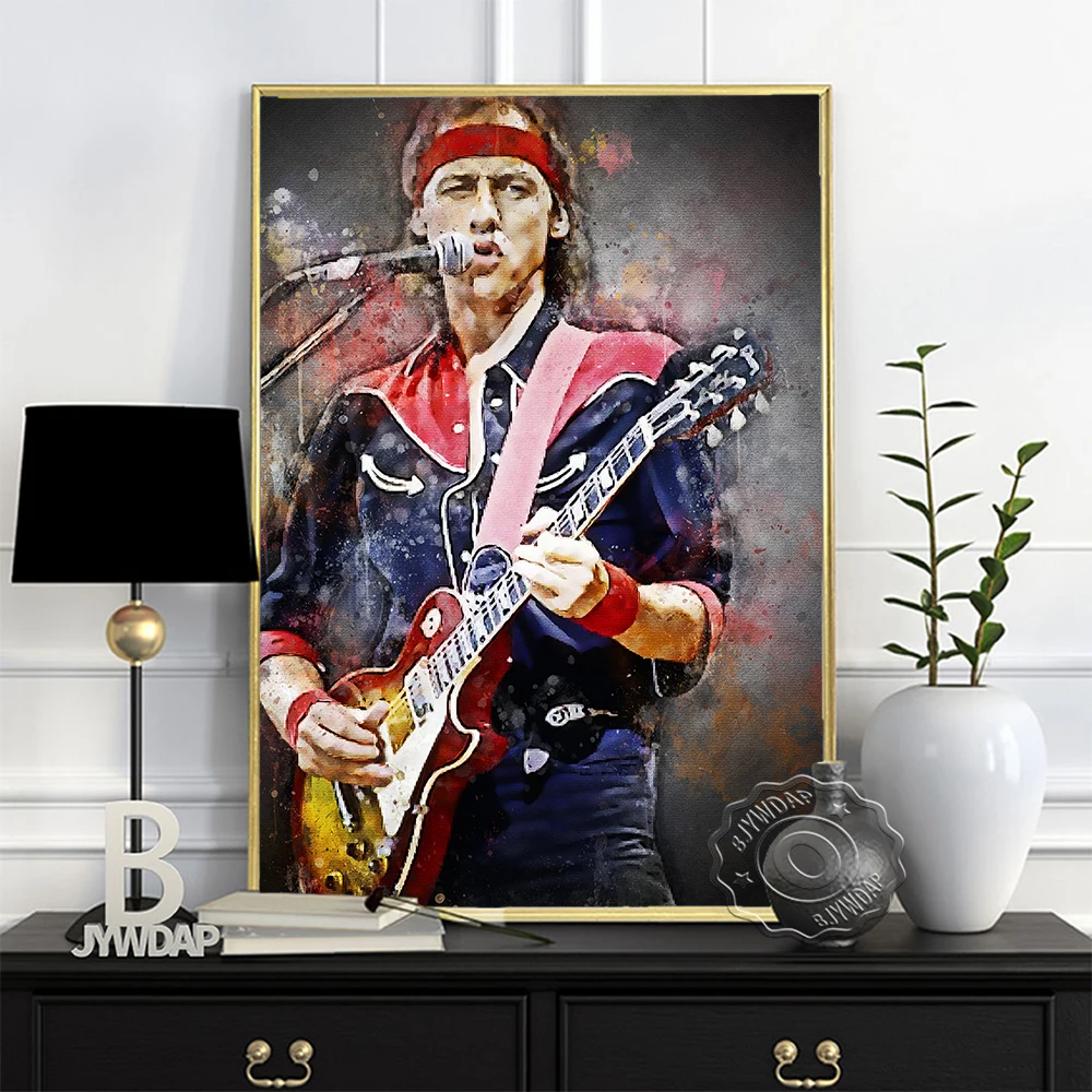 British Guitarist Mark Knopfler Prints Poster, Rock Music Band Lead Singer Guitarist Art Prints Rock Fans Collect Home Decor