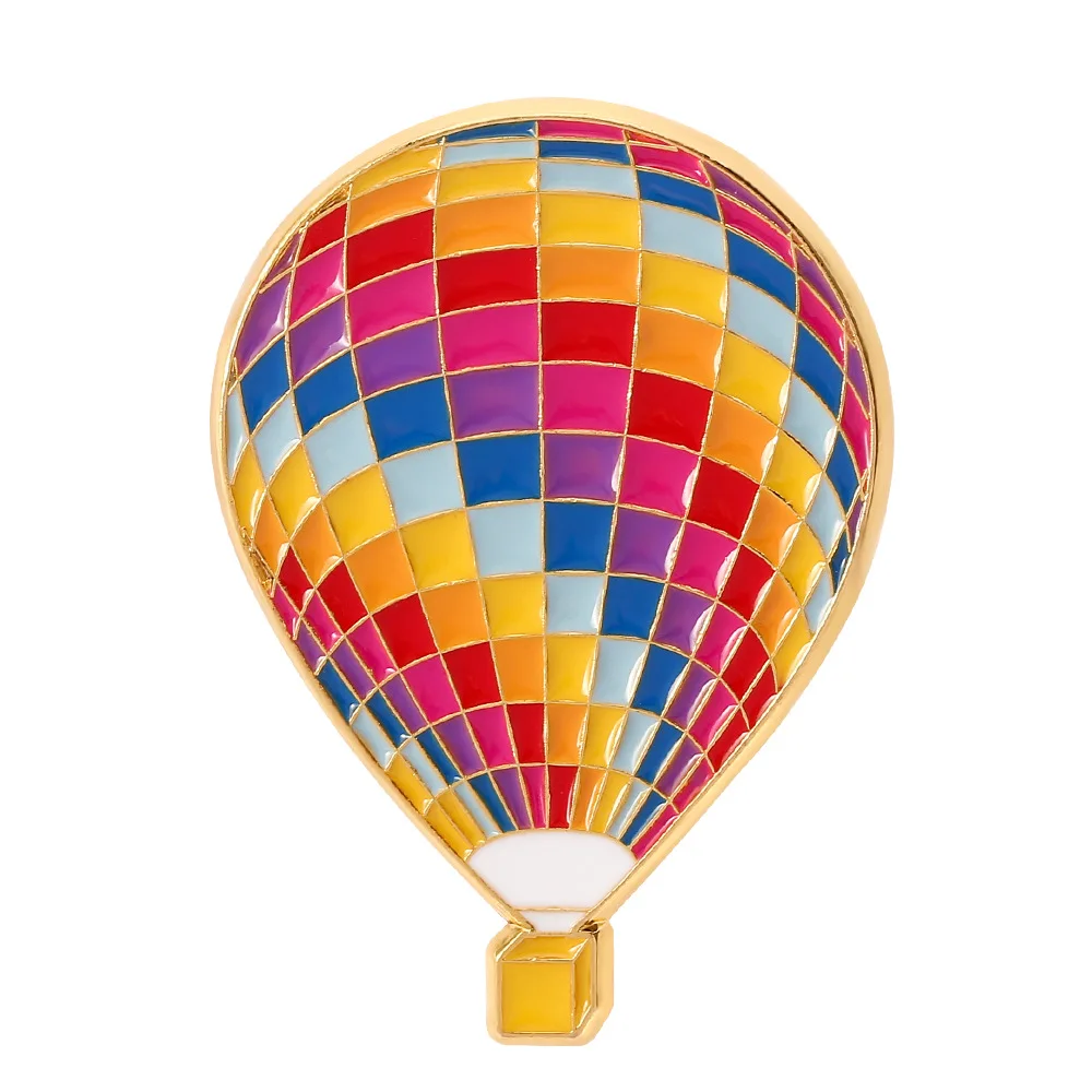 Hot Air Balloon Enamel Brooch Simple Style Creative Ferris Wheel Alloy Badge Backpack Clothes Decor Fashion Jewelry Pins view 3