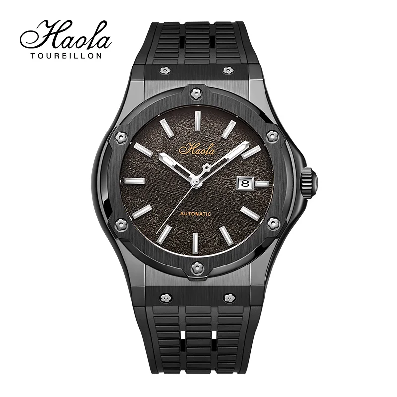 Haofa Automatic Mechanical Wristwatches Men Calendar Sapphire Self-wind Waterproof Mens Watch Casual automatische horloge 1911