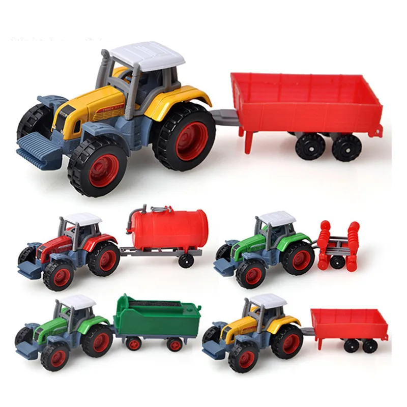 Die-cast Farm Vehicles Mini Car Model Engineering Car Model Tractor Engineering Car Tractor Toys Model for Kids Xmas Gift