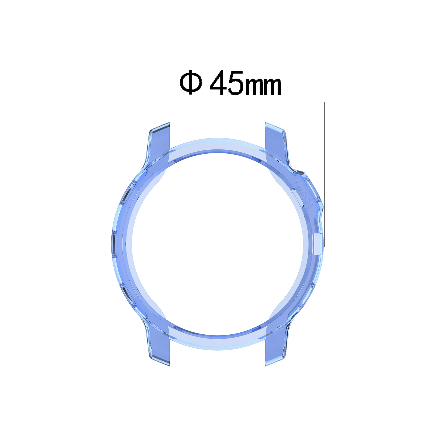 Capa tpu macia de silicone, capa protetora transparente para garmin fenix 6s/6s pro band, capa protetora de tela para relógio inteligente