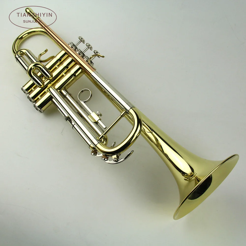 

trumpet bB key Professional Yellow brass body +case Phosphor copper whistle tube