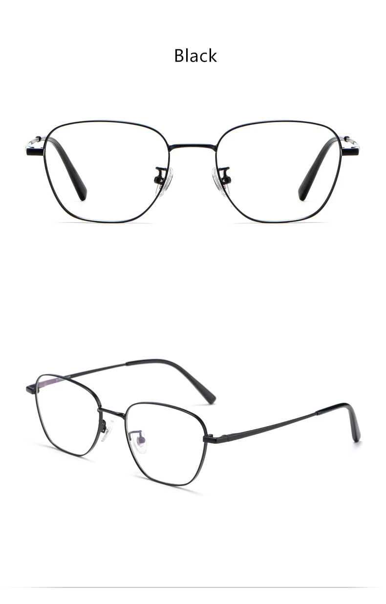 YIMARUILI Ultra-licht Mode Reinem Titan Brillen Rahmen männer Retro Runde Dekorative Optische Myopie Gläser Rahmen Frauen 9026JY – Detail 8