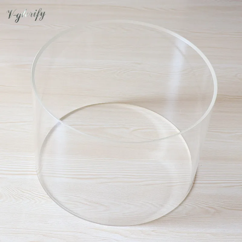 12*12 Inch Acrylic Drum Body Drum Shell Transparent Undrill No Holes with 45 Degree Bearing Edge 13inch Diameter 9inch Depth