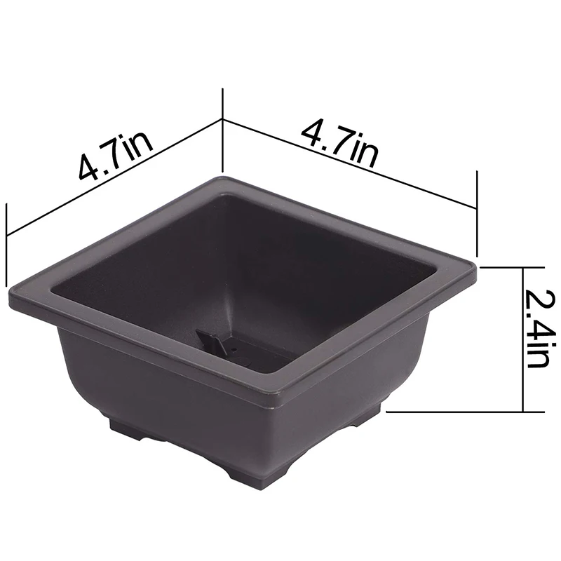 15 szt. 4.7 Cal doniczka, kwadratowy plastikowe Bonsai garnek treningowy, pojemnik na kwiaty soczysty kwiat, do ogrodu, wnętrza, Hom