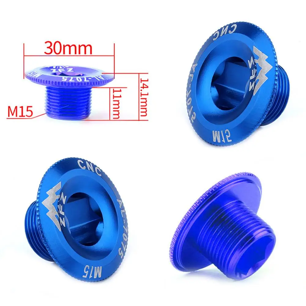 Soporte inferior de aleación de aluminio para bicicleta, tuerca de juego de bielas CNC, tornillos de cubierta de manivela, Perno de fijación de brazo de manivela, M15/M18/M20