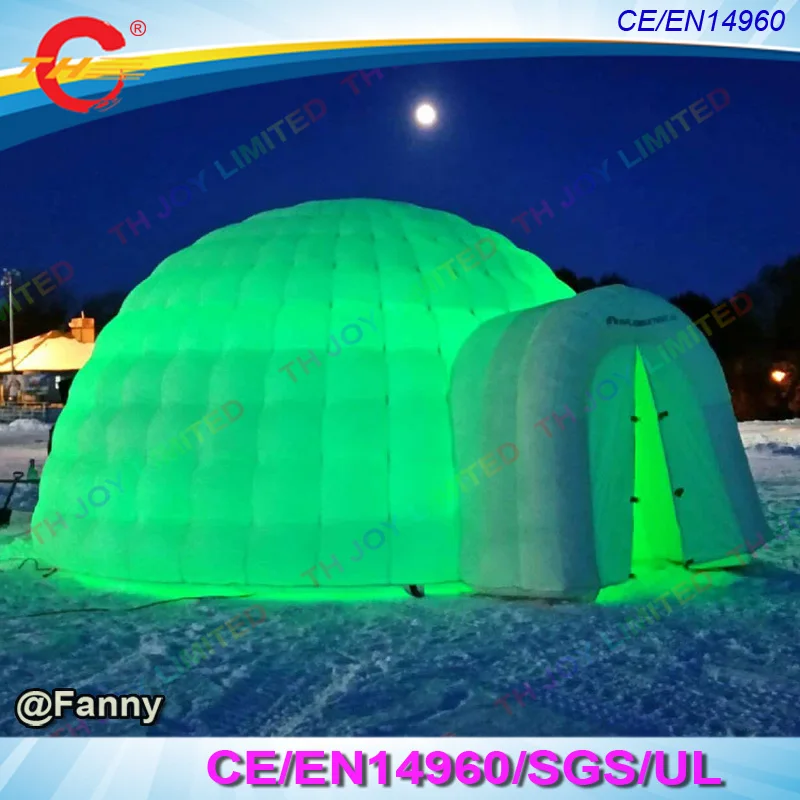 Tienda de cúpula inflable gigante, iluminación led de 6m/8m/10m, carpa grande de igloo, carpas de fiesta para eventos, carpa de cúpula de esfera inflable