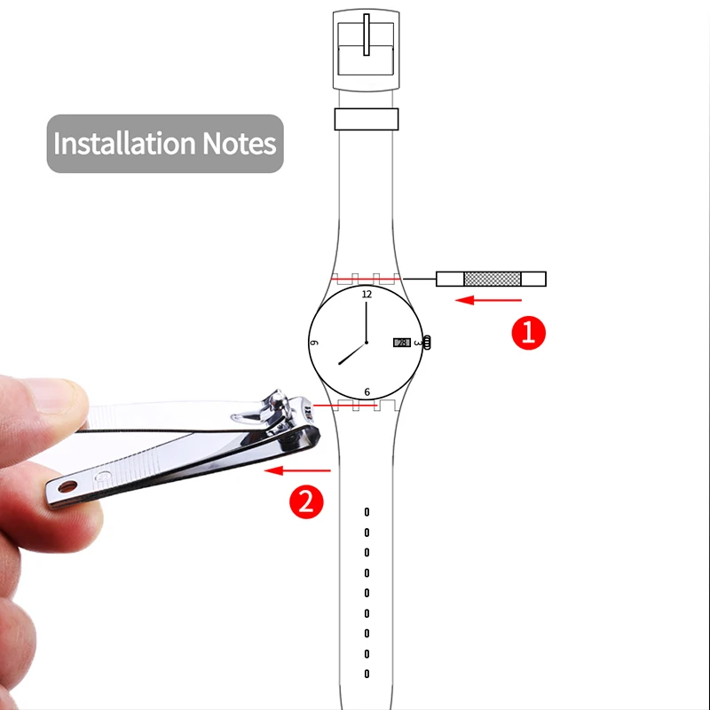 Silicone Strap Suitable for Swatch 17mm 19mm Waterproof Rubber Wrist Bracelet  Watchband Accessories With Tools