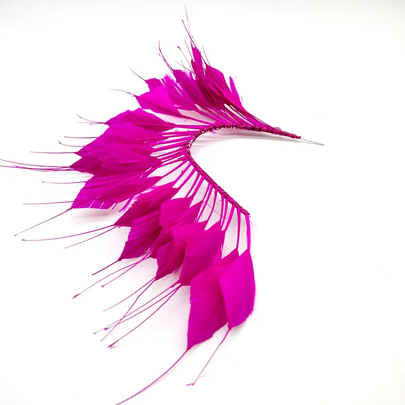 New 1pcs goose feather wedding brooch length about 30CM feathers flower headdress wedding party decoration feathers for crafts