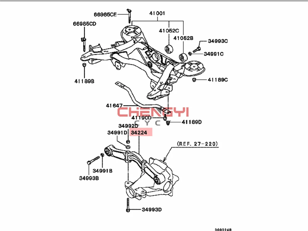 Rear Differential Support For Mitsubishi Montero Pajero V63W V73W V77W V93W V97W V98W MR554289 3517A027 3517A006