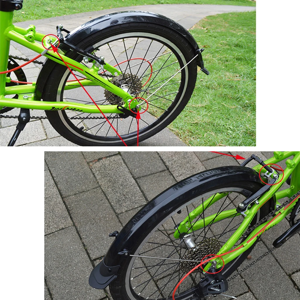 Folding Bike Mudguard Set Unbreakable Bicycle Accessories Mud Guard For 14 Inch 20 Inch Universal Bike Mudguard Kit Hardware