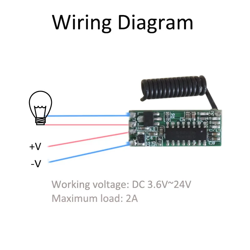 433 MHzรีโมทคอนโทรลไร้สายสวิทช์ 5V LEDโมดูลตัวรับสัญญาณและเครื่องส่งสัญญาณรีโมทคอนโทรลRFสำหรับLight Controller