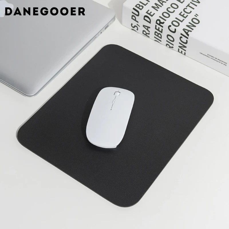 25x21cm Leather Double-sided Mouse Pad Solid Color Simple Multi-color Notebook Computer Mouse Pad Gaming Mouse Pad Work Office