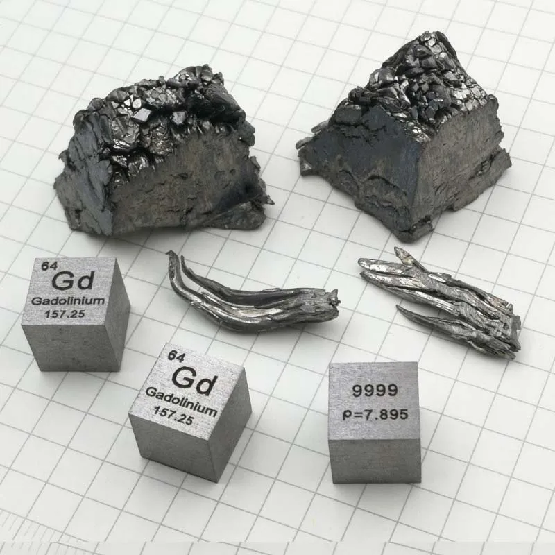 10mm Gadolinium Gd Cubic Periodic Table Cube 99.99% Pure Gadolinium Cubic Metal Gift Rare Metal Gadolinium Element Block Sample